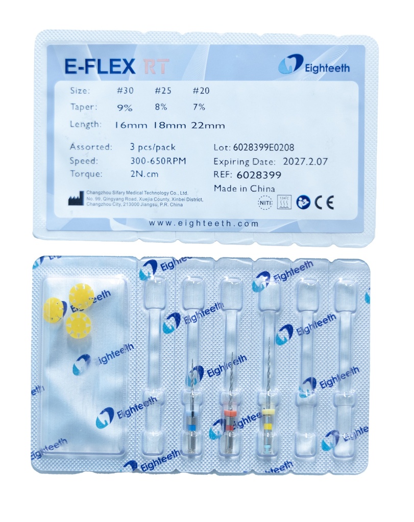BLISTER LIMAS E-FLEX RT - (25MM) 09/30(16MM) - 08/25(18MM) - 07/20(22MM) RETRATAMIENTO (6028399) (3PZ.)