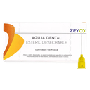 AGUJA DENTAL ZEYCO CALIBRE 27 CORTA CAJA C/100 PZAS. (0.40x21)