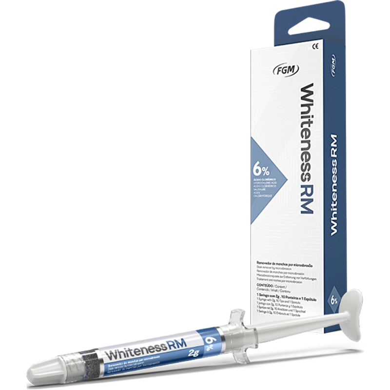BLANQUEAMIENTO CLINICO WHITENESS RM 6% REMOVEDOR MANCHAS 2GR ACIDO.CLORH