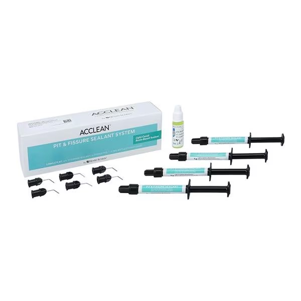 SELLANTE FOTOCURADO FOSAS  KIT DE 4 JERINGAS X 1 GR +1 ACIDO