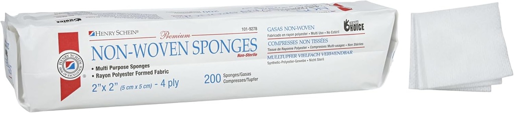 GASA NON-WOVEN SIN ALGODON PAQUETE DE 200