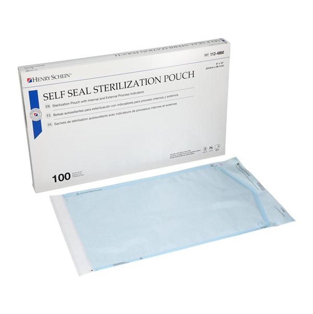 HENRY SCHEIN - BOLSAS DE ESTERILIZACIÓN 9"X15" (100)