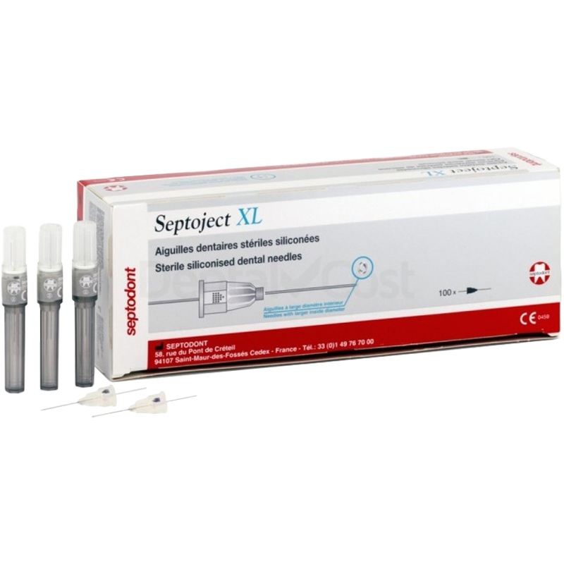 AGUJAS DENTALES SEPTOJECT 27 LARGAS XL (100)  (0.40X35)