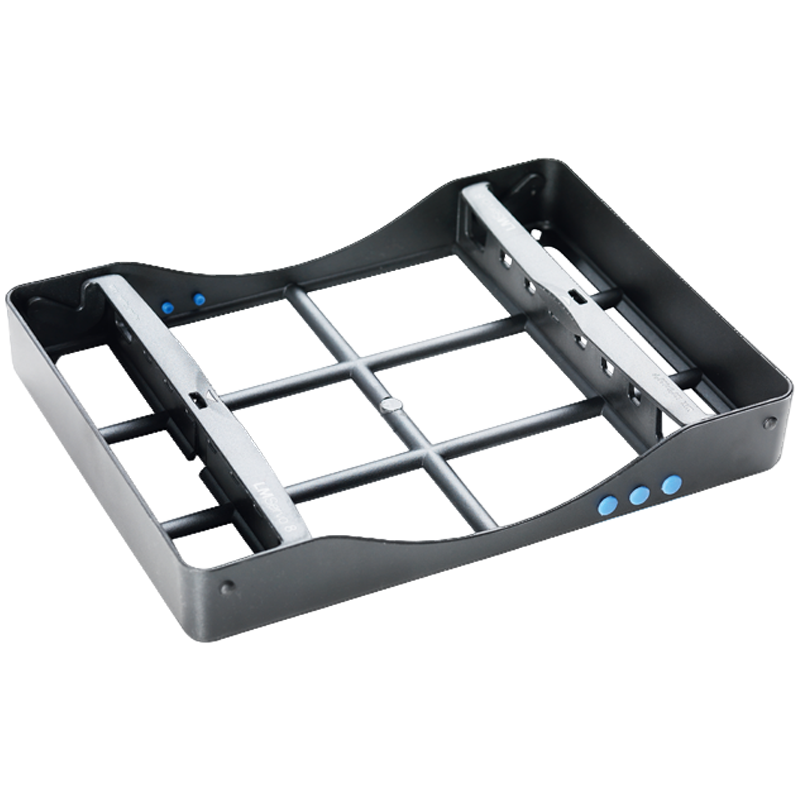 CASSETE METALICO LM PARA 8 INSTRUMENTOS 180X136X28MM