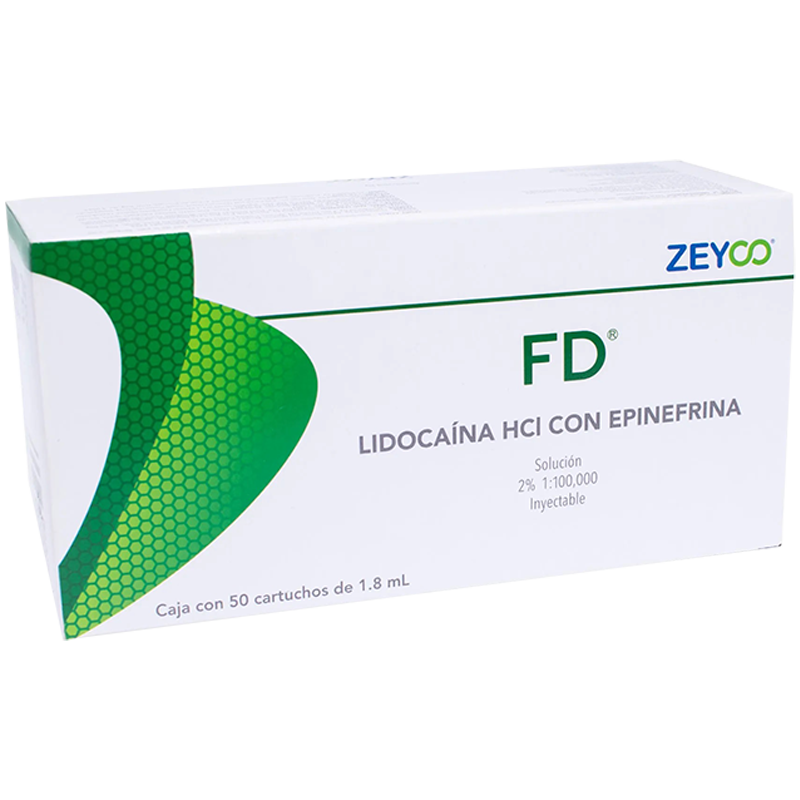 ANESTESIA LIDOCAINA 2% 1:100.000  ZEYCO (POLIMERO CRISTALINO)