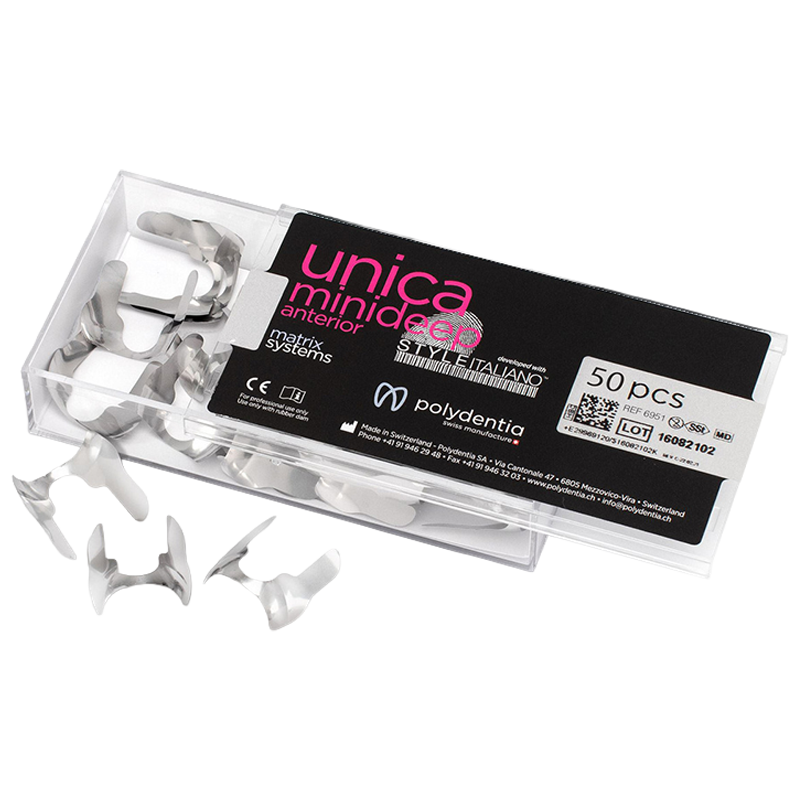 BANDA MATRIZ POLYDENTIA PRECONTORNEADA UNICA MINIDEEP ANTERIOR REFILL 50 PCS
