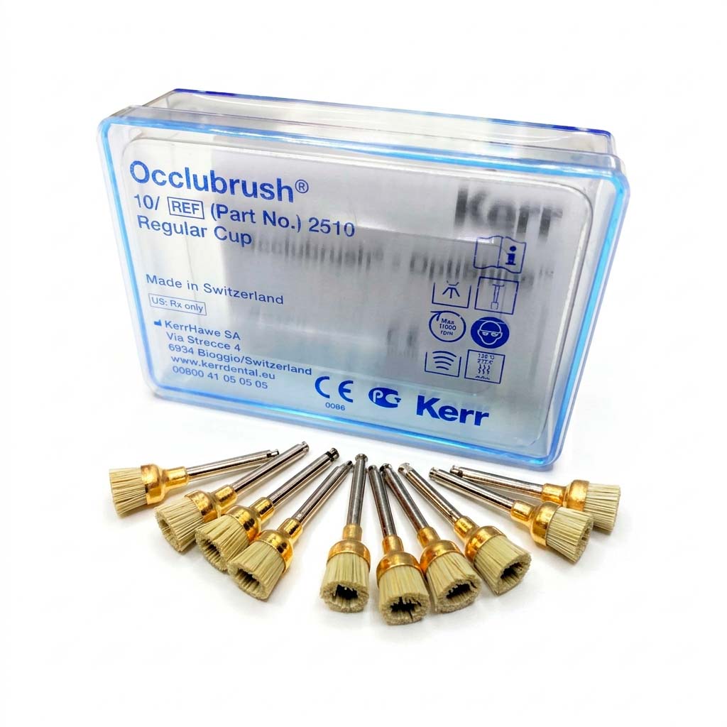 PULIDOR DE RESINA OCCLUBRUSH COPA REGULAR (10 PIEZAS)