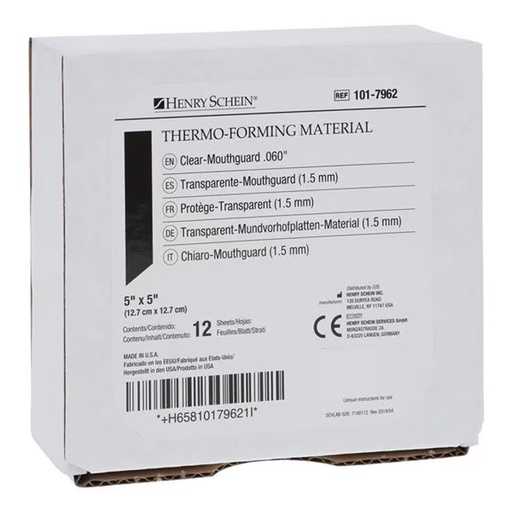 [HS 101-7962] THERMOFORMAS BLANDAS  .060 (12) TRANSP.