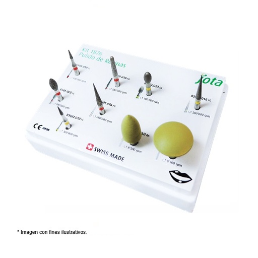 [JT 1876] KIT FRESAS - 09 P. PULIR RESINA  (7 FG / 2 RA)