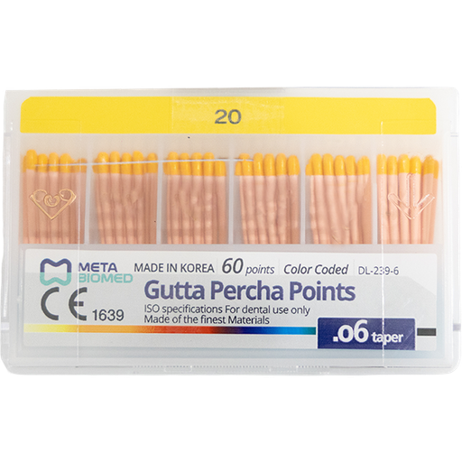 [MB G06-20] PUNTAS DE GUTAPERCHA META - 0.06 - NO. 20   (60)