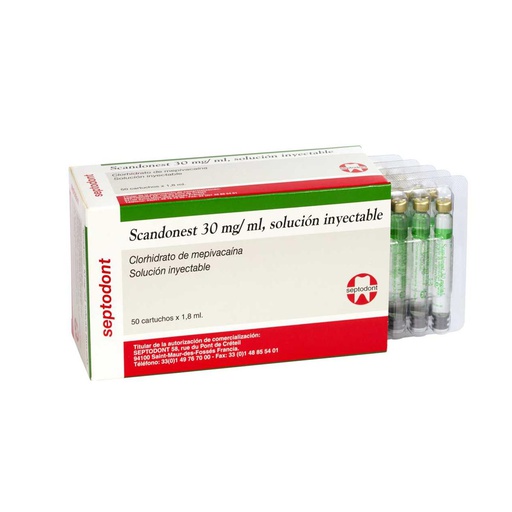 [SE SCANDO 3%] ANESTESIA MEPIVACAINA 3% SVC SCANDONEST   (CAJA)