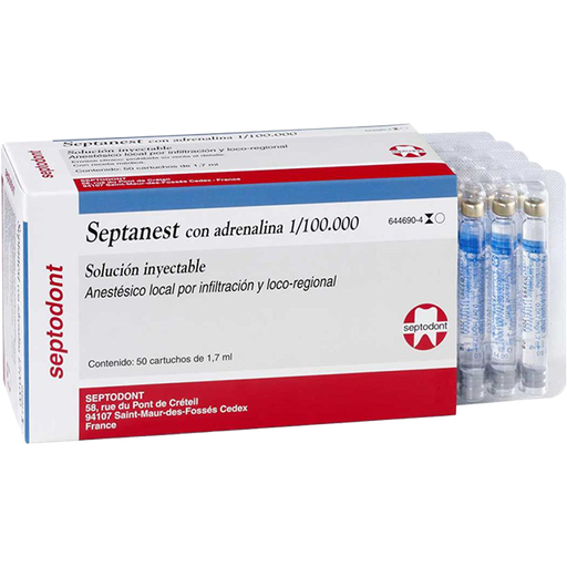 [SE SEPTA] ANESTESIA ARTICAINA 4% 1:100.000 SEPTANEST CAJA