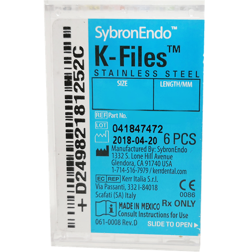 [KR 821-8030] LIMA K-FILE 30MM NO. 15-40