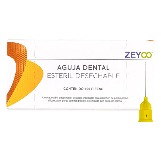 [ZY ZE-SAG30S] AGUJA DENTAL ZEYCO CALIBRE 30 CORTA CAJA C/100 PZAS. (0.30x21)