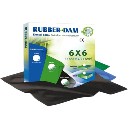 [CK W-RBDCZ] DIQUE DE GOMA 6X6 CAJA DE 36 UNIDADES CERKAMED